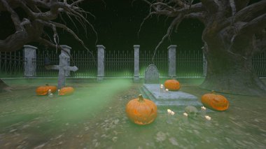 Mezarlığın 3B canlandırması