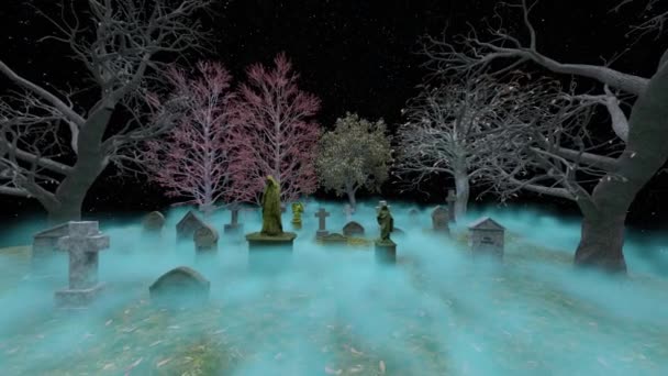 坟场的3D渲染 — 图库视频影像