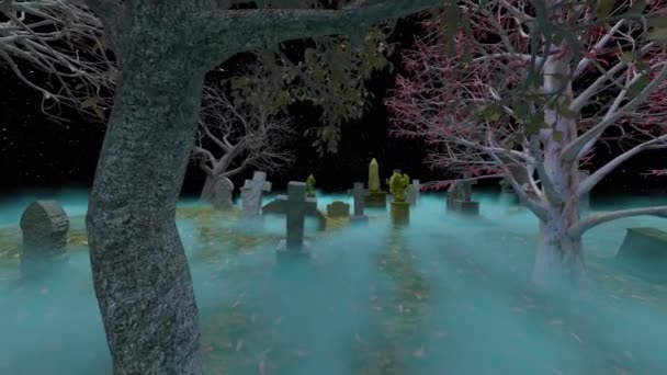Renderização Cemitério — Vídeo de Stock