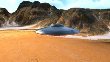 UFO 'nun 3B canlandırması.