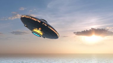 UFO 'nun 3B canlandırması.