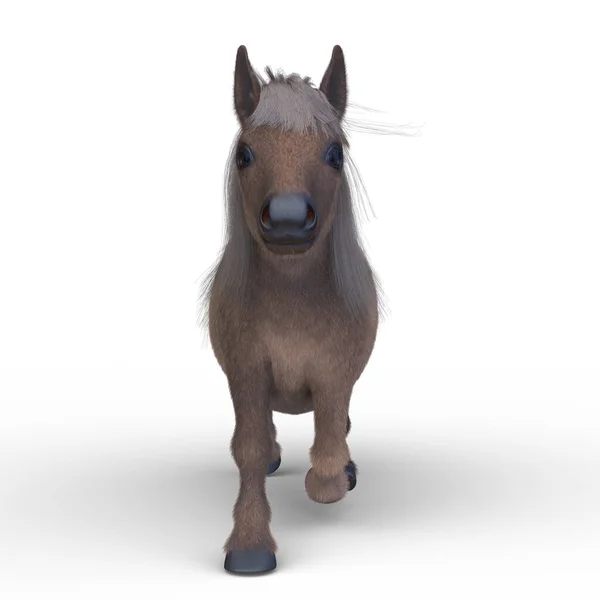 Återgivning Miniatyrhäst — Stockfoto