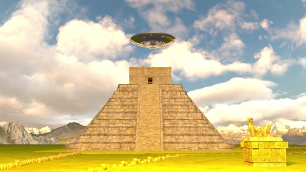 Ufo Antik Harabelerin Canlandırması — Stok video