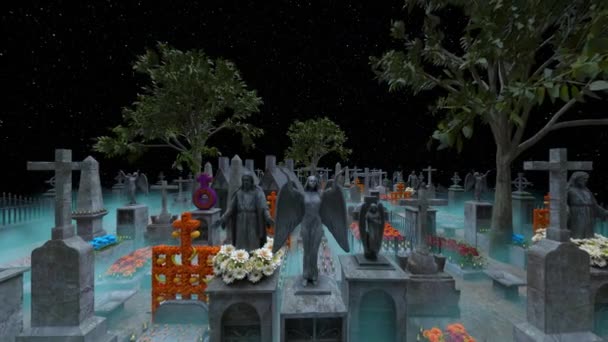 Vykreslování Hřbitova — Stock video