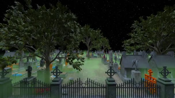 Darstellung Des Friedhofs — Stockvideo