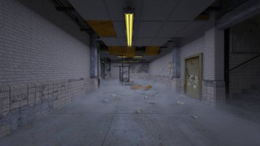 Terk edilmiş istasyonun 3B canlandırması