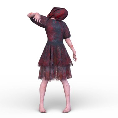 Saklanan bir kadının 3 boyutlu görüntüsü