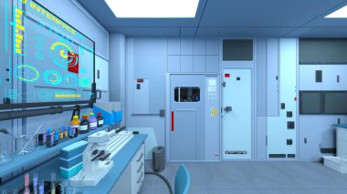 Enstitü içindeki bir manzaranın 3B görüntülenmesi