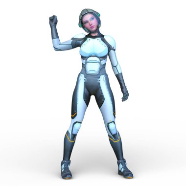 Bir siber kadının 3 boyutlu canlandırması