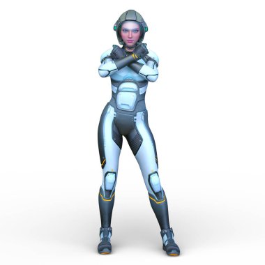 Bir siber kadının 3 boyutlu canlandırması