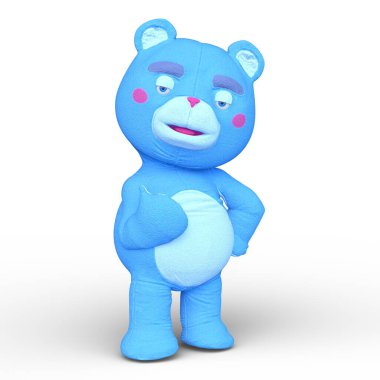 3D rendering of a bear figurine