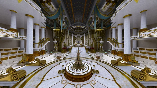 宮殿の3Dレンダリング — ストック写真