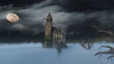 Ürkütücü malikanenin 3D canlandırması