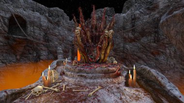 Canavar kalesinin 3 boyutlu canlandırması