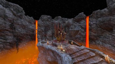 Canavar kalesinin 3 boyutlu canlandırması