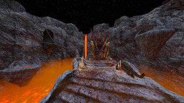 Canavar kalesinin 3 boyutlu canlandırması