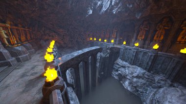 Yeraltı tapınağının 3 boyutlu canlandırması