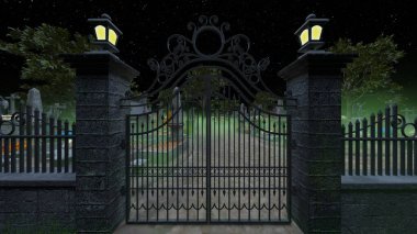 Mezarlığın 3B canlandırması