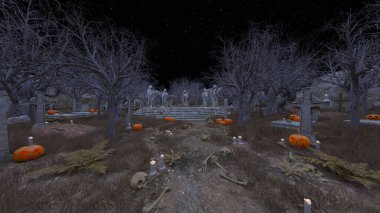 Mezarlığın 3B canlandırması