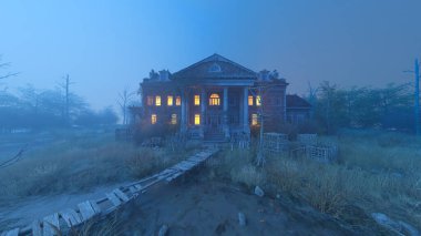 Ürkütücü malikanenin 3D canlandırması