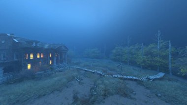 Ürkütücü malikanenin 3D canlandırması