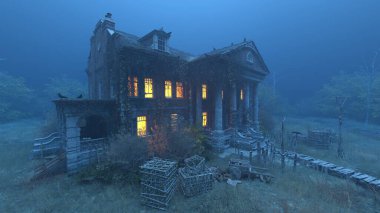 Ürkütücü malikanenin 3D canlandırması