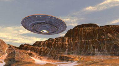 UFO 'nun 3B canlandırması.