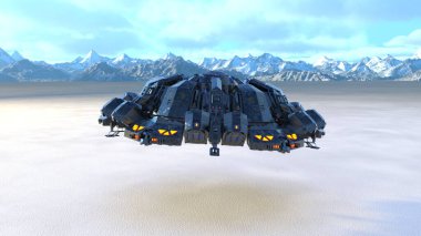 UFO 'nun 3B canlandırması.