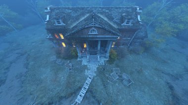 Ürkütücü malikanenin 3D canlandırması