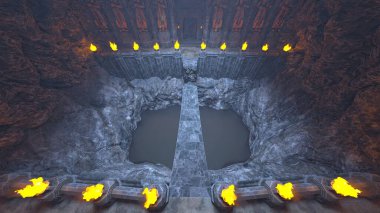 Yeraltı tapınağının 3 boyutlu canlandırması
