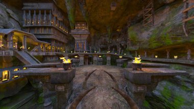 Yeraltı tapınağının 3 boyutlu canlandırması