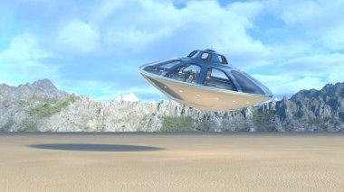 UFO 'nun 3B canlandırması.