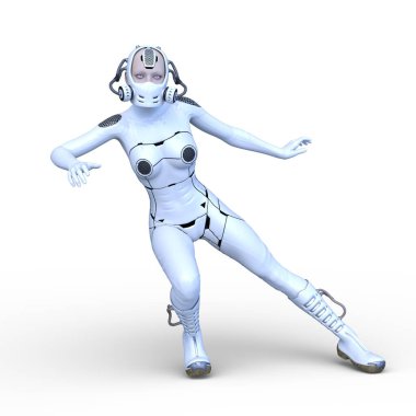 Bir siber kadının 3 boyutlu canlandırması