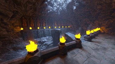 Yeraltı tapınağının 3 boyutlu canlandırması