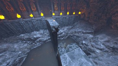 Yeraltı tapınağının 3 boyutlu canlandırması