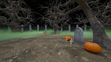 Mezarlığın 3B canlandırması