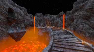 Canavar kalesinin 3 boyutlu canlandırması