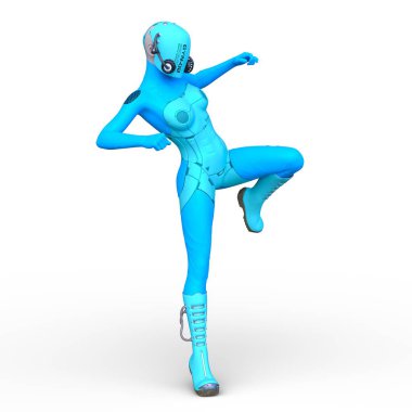 Bir siber kadının 3 boyutlu canlandırması