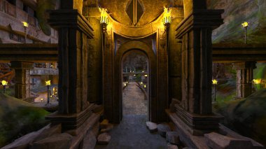 Yeraltı tapınağının 3 boyutlu canlandırması