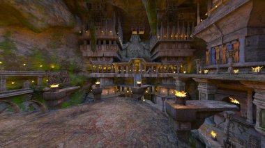 Yeraltı tapınağının 3 boyutlu canlandırması