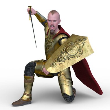 Bir şövalyenin 3 boyutlu canlandırması