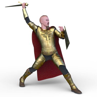 Bir şövalyenin 3 boyutlu canlandırması