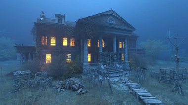 Ürkütücü malikanenin 3D canlandırması