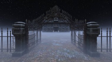 Ürkütücü malikanenin 3D canlandırması