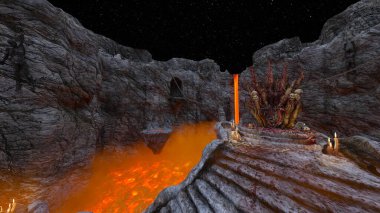 Canavar kalesinin 3 boyutlu canlandırması