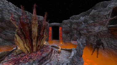 Canavar kalesinin 3 boyutlu canlandırması