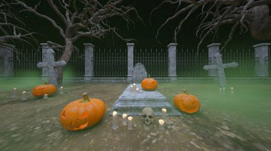 Mezarlığın 3B canlandırması