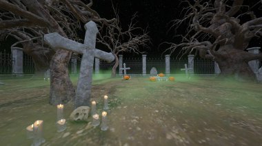 Mezarlığın 3B canlandırması