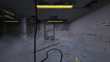 Terk edilmiş binanın kabataslak içerikli 3B görüntülemesi