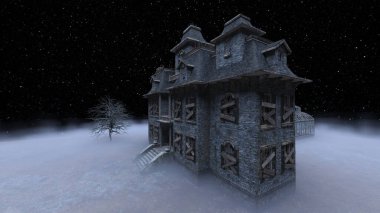 Ürkütücü malikanenin 3D canlandırması